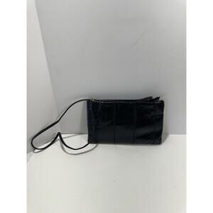TJW Mervyn’s Vintage Black Snakeskin Purse Shoulder Bag Clutch Evening Leather
